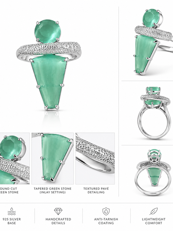 Aurelia Mint Sculptural Ring