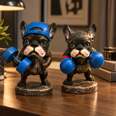 The Knockout Duo – Bulldog Fitness Sculpture Set of 2