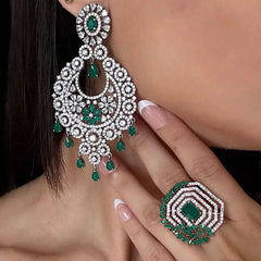 Ameera Emerald Diamond Earrings