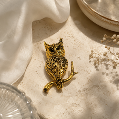 Midnight Owl Statement Brooch