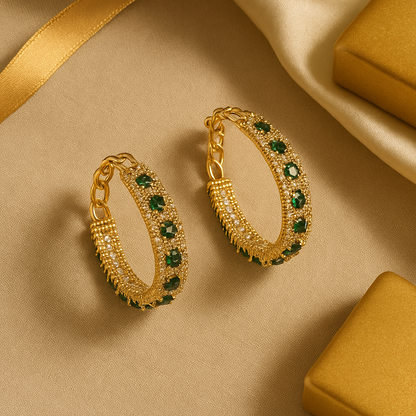 Emerald Royale Hoops
