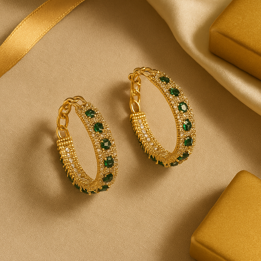 Emerald Royale Hoops