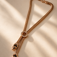 Serpentine Tassel Lariat Necklace