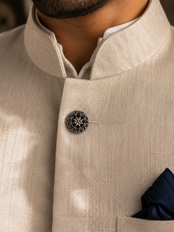 Neel Tara Silver Button Cover