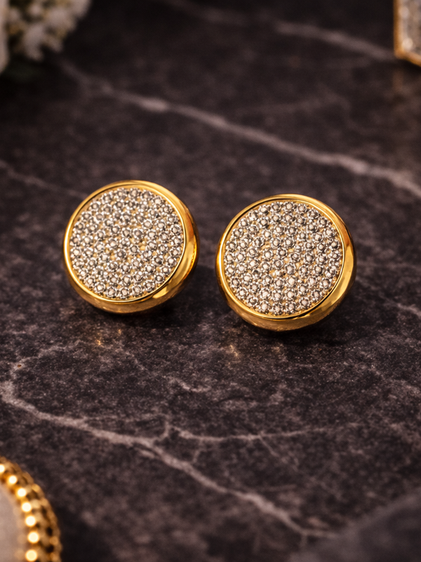 Quilté Diamond Grid Hoop Earrings