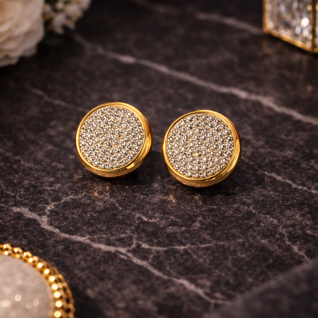 Quilté Diamond Grid Hoop Earrings