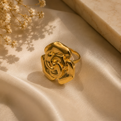 Rosalia Sculpted Rose Ring