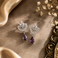 Amara Violet Drop Earrings
