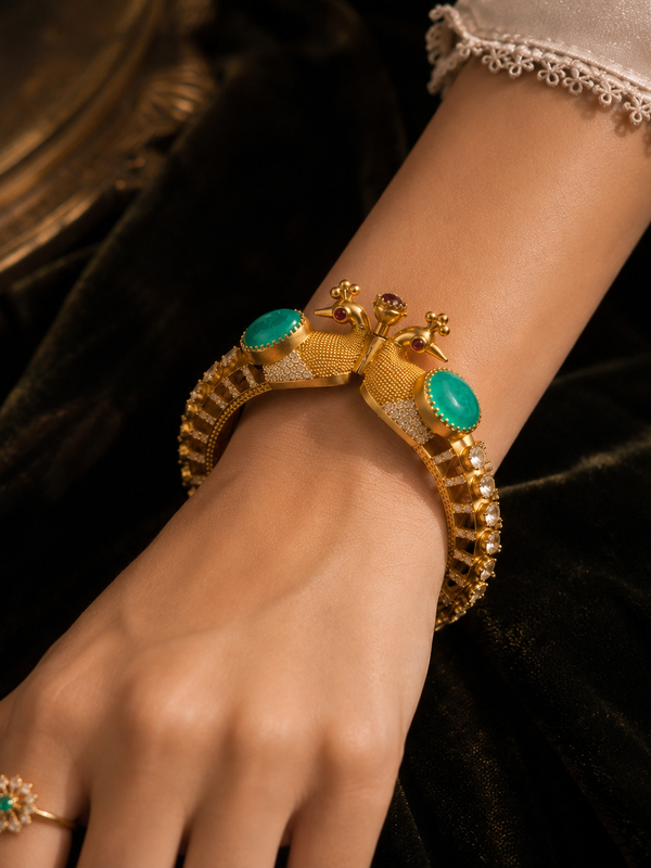 Mayura Mint Peacock Bracelet