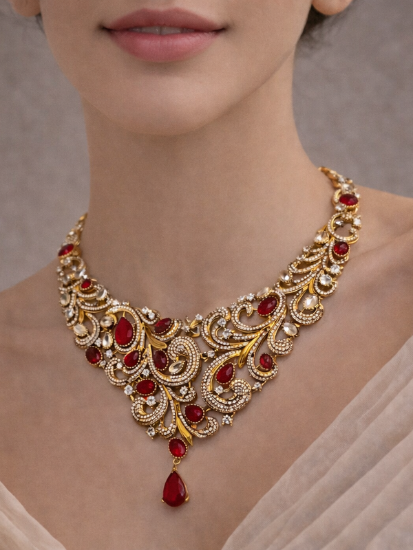Ruby Royale Heritage Necklace Set