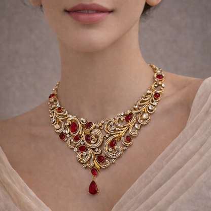 Ruby Royale Heritage Necklace Set