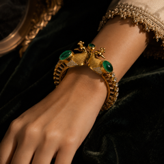 Mayura Emerald Peacock Bracelet