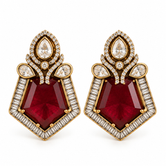 Zaira Ruby Deco Studs