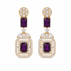 Amethyst Deco Drop Earrings