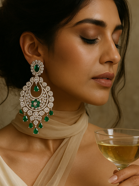 Ameera Emerald Diamond Earrings