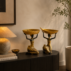 The Golden Gatherings Decorative Basket Duo