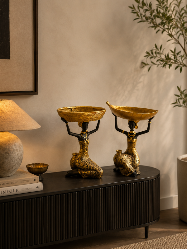 The Golden Gatherings Decorative Basket Duo