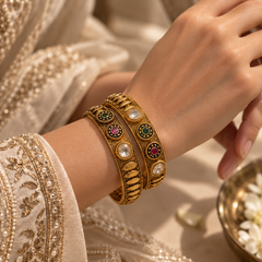 Maharani Navratan Heritage Bangle Set