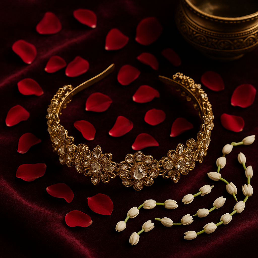 Floral Kundan Headband