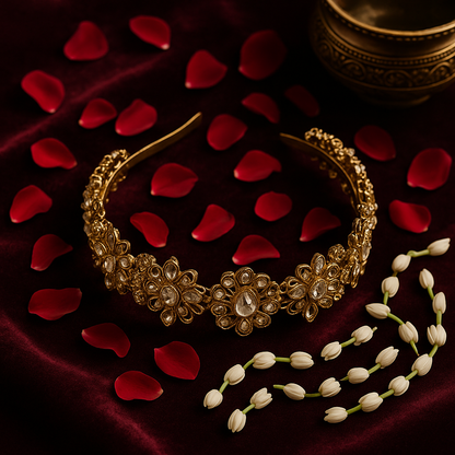 Floral Kundan Headband