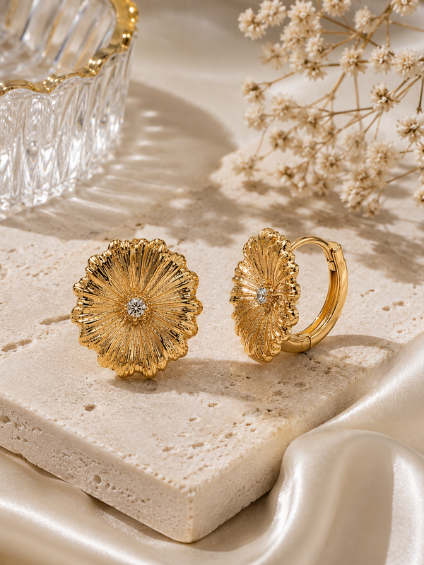 Soleil Bloom Hoop Earrings