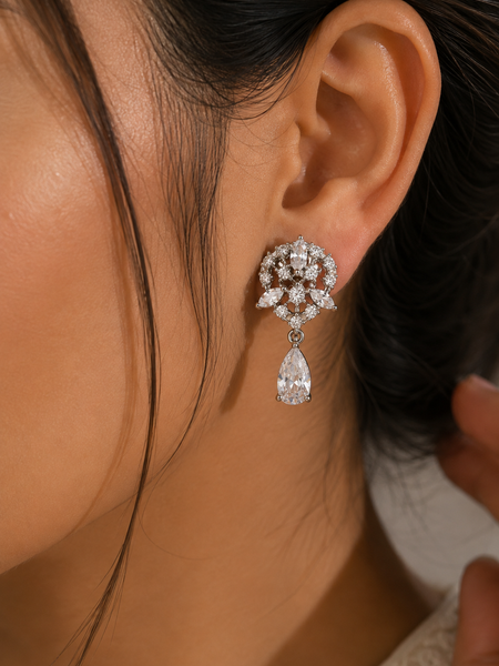 Elara Crystal Drop Earrings