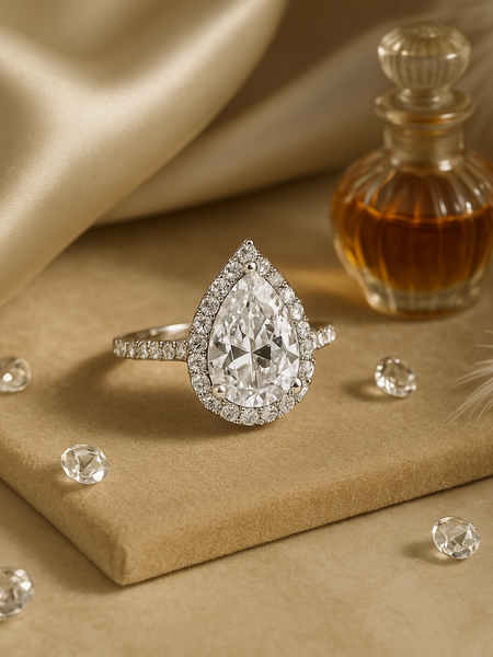 Eterna Teardrop Solitaire Ring