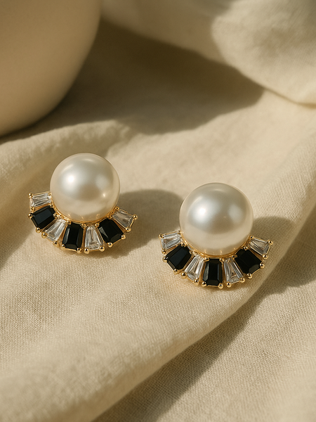 Noir Pearl Radiance Earrings