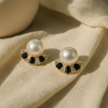 Noir Pearl Radiance Earrings