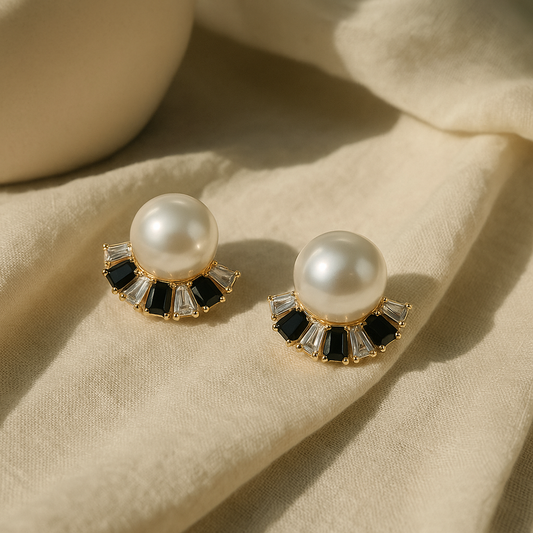 Noir Pearl Radiance Earrings