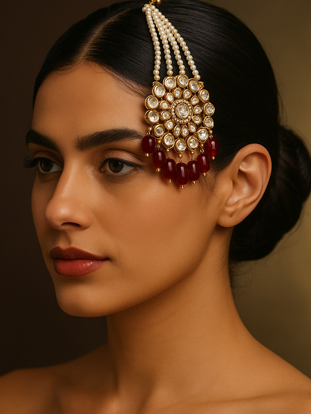 Pearl & Ruby Kundan Passa