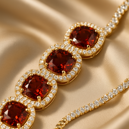 Seraphina Garnet Bracelet