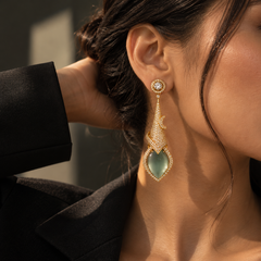 Meher Sage Statement Earrings