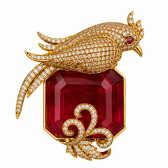 Ruhani Parrot Brooch