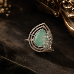 Aabshaar Mint Statement Ring