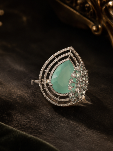 Aabshaar Mint Statement Ring
