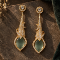 Meher Sage Statement Earrings