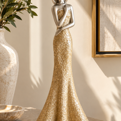 Noor – Poised Mirror Woman Sculpture