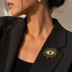 Evil Eye Statement Brooch
