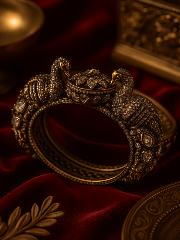 Regal Swan Kundan Heritage Bangle
