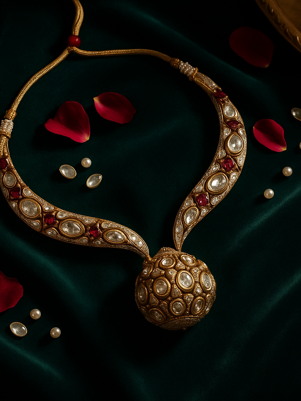 Rajmohini Kundan Polki Necklace Set