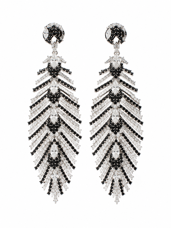 Noira Feather Statement Earrings