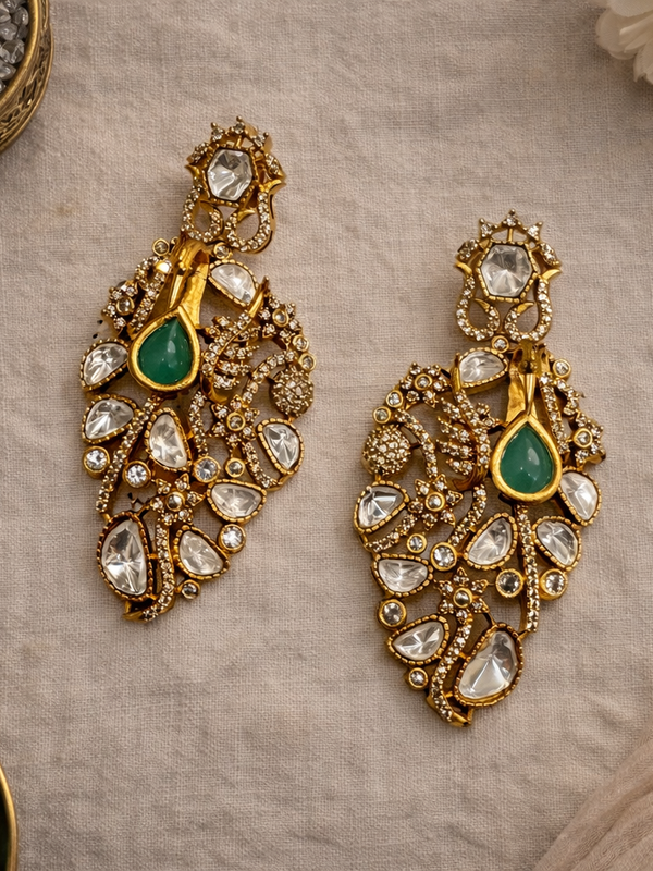 Emerald Peacock Heritage Necklace Set
