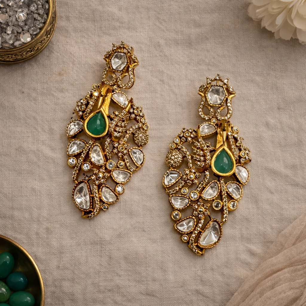 Emerald Peacock Heritage Necklace Set