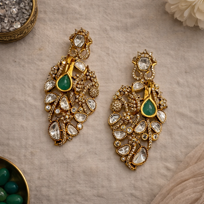 Emerald Peacock Heritage Necklace Set