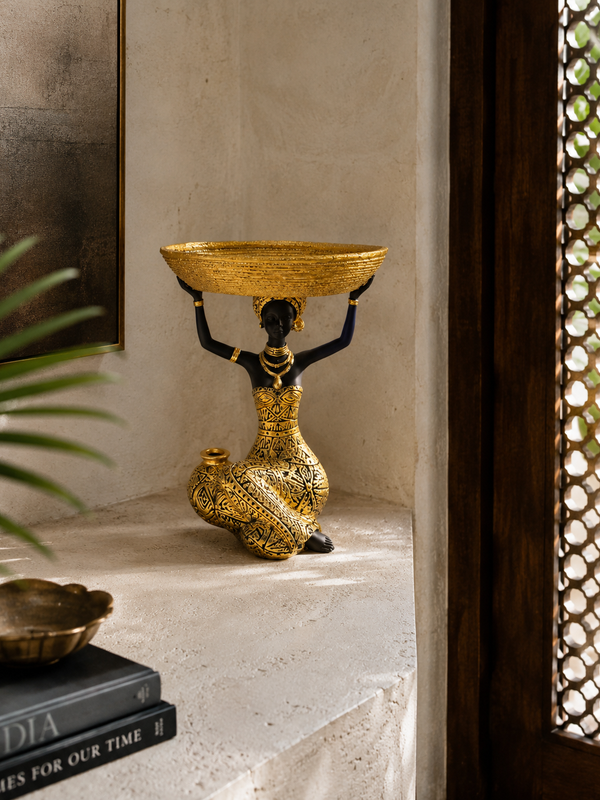 The Golden Grace Basket Sculpture
