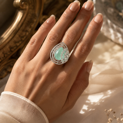 Aabshaar Mint Statement Ring
