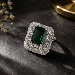 Zamrud Emerald Statement Ring