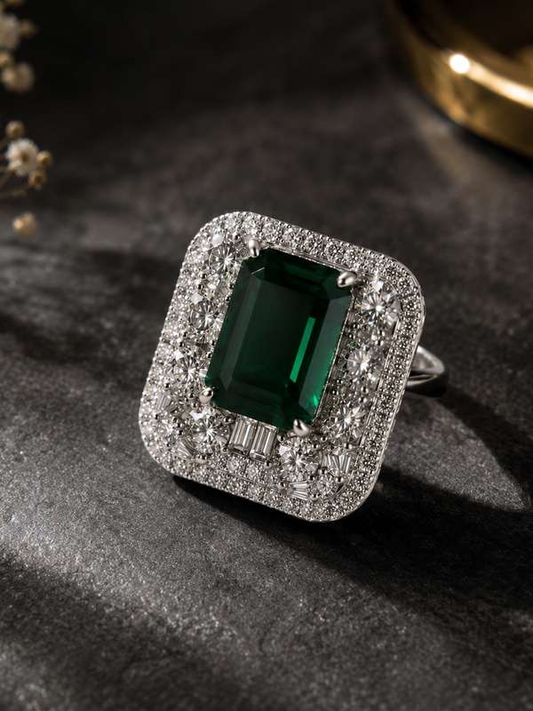 Zamrud Emerald Statement Ring