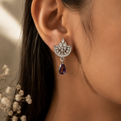 Amara Violet Drop Earrings